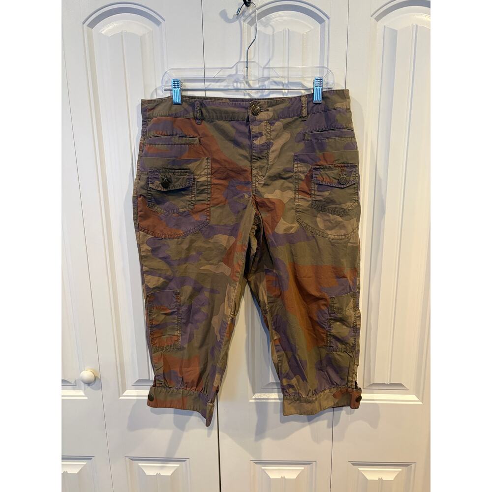 London Jean Chino Green Cargo Camo Crops Size‎ 14
